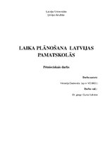 Реферат 'Laika plānošana Latvijas pamatskolās', 1.