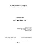 Отчёт по практике 'VAS "Latvijas Pasts"', 1.