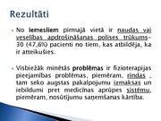 Презентация 'Fizioterapeitu profesionālās darbības aspekti un pacientu vērtējums par fizioter', 15.