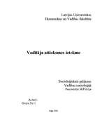 Реферат 'Vadītāja attieksmes ietekme', 1.