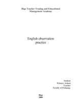 Отчёт по практике 'English Observation Practice', 1.